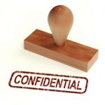 Confidential Rubber Stamp Stock Photo