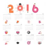 Calendar For 2016 On Background Stock Photo