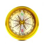 Vintage Golden Compass Stock Photo