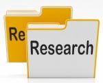 Research Files Represents Gathering Data And Study Stock Photo