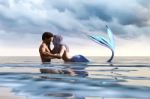 Magic Love Story,legend Of A Mermaid,a Fairy Tale Story Stock Photo