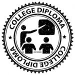 College Diploma Represents Stamp Certificates And Educate Stock Photo