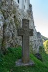 Bran, Transylvania/romania - September 20 : View Of A Stone Cros Stock Photo