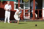 Lawn Bowls Match At Colemans Hatch Stock Photo