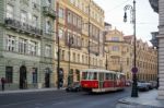 Tram In Prague Stock Photo