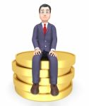Coins Money Shows Business Person And Commerce 3d Rendering Stock Photo