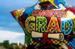 Graduate Congrats Balloon Stock Photo