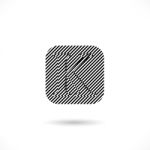 Creative K-letter Icon Abstract Logo Design  Template Stock Photo