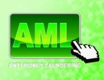 Aml Button Represents Anti Money Laundering And Website Stock Photo