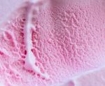 Strawberry Ice Cream Indicates Creamy Ice-cream And Flavour Stock Photo