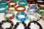 Bracelets Made Of Gemstones Stock Photo