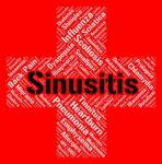 Sinusitis Word Shows Acute Rhinosinusitis And Affliction Stock Photo