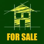 For Sale Shows Real Estate Agent And Architectural Stock Photo