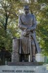 Statue Of Marshal Joseph Pilsudski In Front Of The Belweder Pala Stock Photo