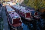 Narrow Boats On The Regent's Canal At Camden Lock Stock Photo