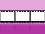 Mauve Copyspace Shows Camera Film And Cinematography Stock Photo