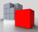 Distinct Block Shows Standing Out Stock Photo