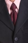 Close Up Necktie Of Businessman Stock Photo