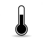 Hot Thermometer Icon  Illustration Eps10 On White Background Stock Photo