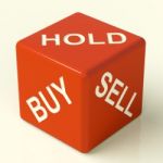 Buy Hold And Sell Dice Stock Photo