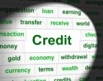 Credit Debts Represents Debit Card And Cashless Stock Photo