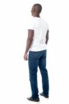 Casual Man From Back Stock Photo