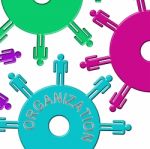 Organization Cogs Means Arrange Team And Arranged Stock Photo