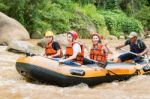 Whitewater Rafting On The Rapids Of  Maetang River On June 15, 2 Stock Photo