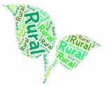 Rural Word Indicating Country Life And Rustic Stock Photo