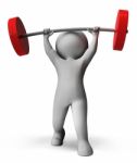Weight Lifting Means Workout Equipment And Exercise 3d Rendering Stock Photo