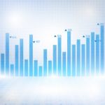 Abstract Financial Chart With Uptrend Line Graph Stock Photo