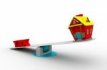 Abstract 3d Illustration Of House And Tax Stock Photo