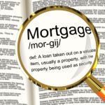 Mortgage Definition Magnifier Stock Photo