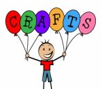 Crafts Balloons Indicates Bunch Male And Designing Stock Photo