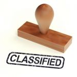 Classified Rubber Stamp Stock Photo