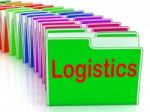 Logistics Folders Mean Planning Organization And Coordination Stock Photo