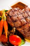 Grilled Ribeye Steak Stock Photo
