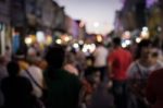 Blurred People In The Street Stock Photo