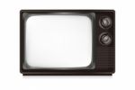 Television Isolated On The White Stock Photo