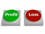 Profit Loss Buttons Show Revenue Or Deficit Stock Photo