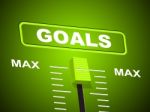 Goals Max Shows Upper Limit And Maximum Stock Photo