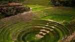 Terraces Of Cultivation In The Sacred Valley Of The Incas, Peru Stock Photo