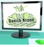 Danish Krone Represents Exchange Rate And Currency Stock Photo