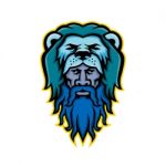 Hercules Wearing Lion Skin Mascot Stock Photo