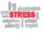 3d Imagen Concept Wordcloud Illustration Of Work Stress Stock Photo