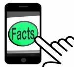 Facts Button Displays True Information And Data Stock Photo