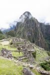Machu Picchu With Huayna Picchu Stock Photo