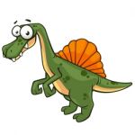 Cartoon Of  Spinosaurus Dinosaur Stock Photo