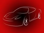 Illustration Sportscar Indicates Design Motorshow And Style Stock Photo