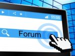 Forums Forum Shows Social Media And Conversation Stock Photo